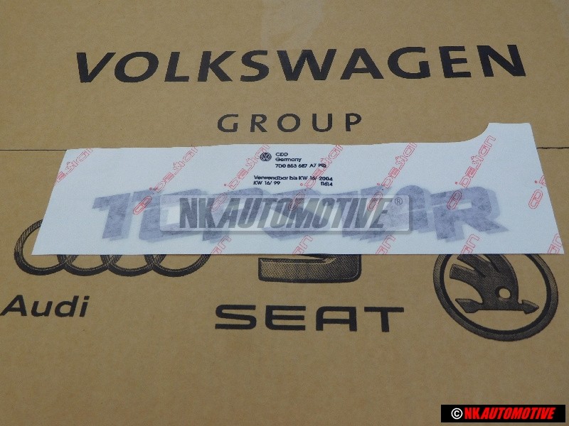 VW Original Folienschriftzug Silber - 7H5854431A 1W4