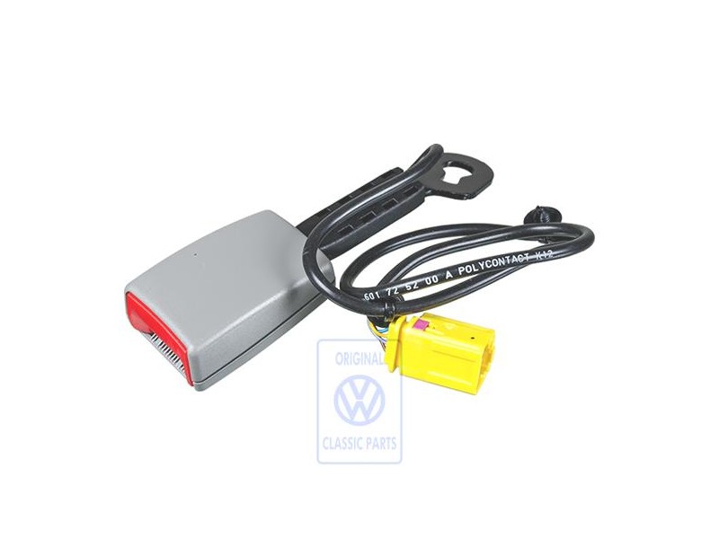 VW Original Gurtschloss Kristallgrau/Feuerrot - 7L0857777E MCZ