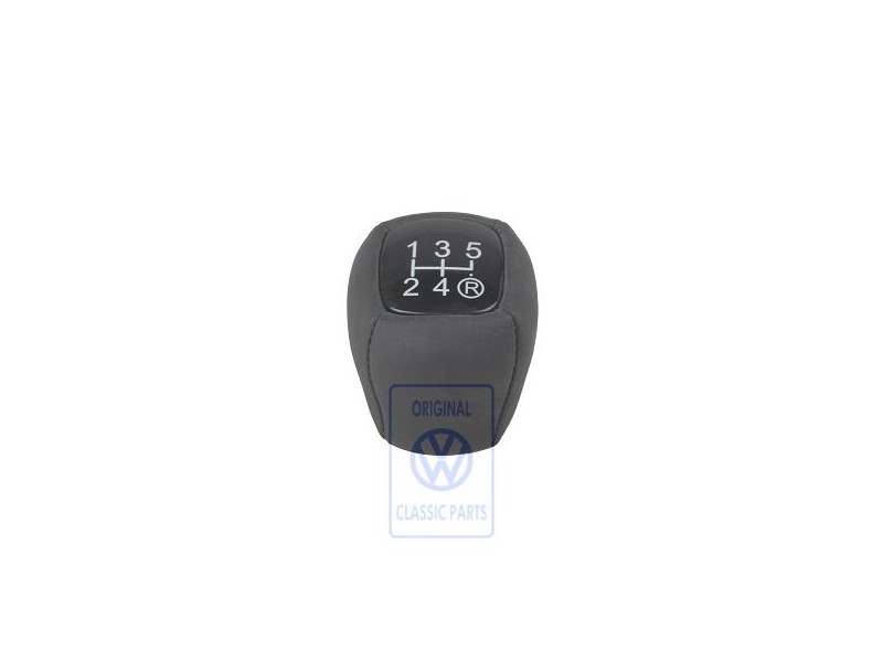 VW Original Schalthebelknopf (Leder) Schwarz - 7M0711141C 1BX