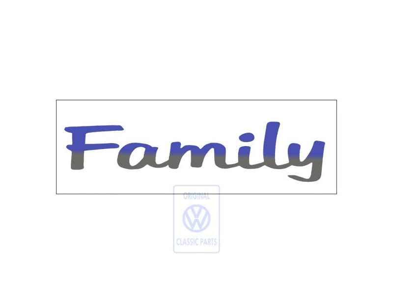 VW Original Folienschriftzug Blau/Silber - 7M0854431A 54J