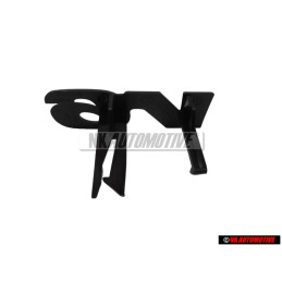VW Original V6 Vorne Kühlergrill Emblem Schriftzug Chrom Rot - 7D0853679D EQW