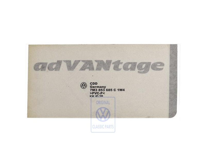 VW Original Folienschriftzug Silber - 7M3853685C 1W4
