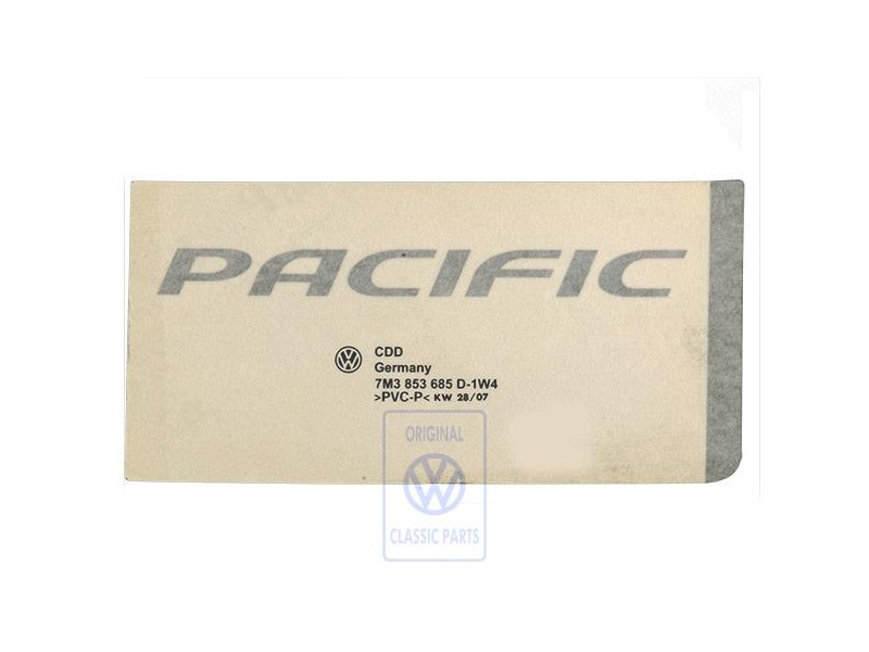VW Original Folienschriftzug Silber - 7M3853685D 1W4