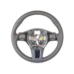 VW Original Multifunktionslenkrad (Leder) Schwarz/Amberbraun - 7P6419091C ADJ