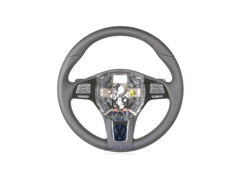 VW Original Multifunktionslenkrad (Leder) Schwarz/Amberbraun - 7P6419091C ADJ
