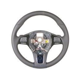 VW Original Multifunktionslenkrad (Leder) Schwarz/Amberbraun - 7P6419091T ADJ