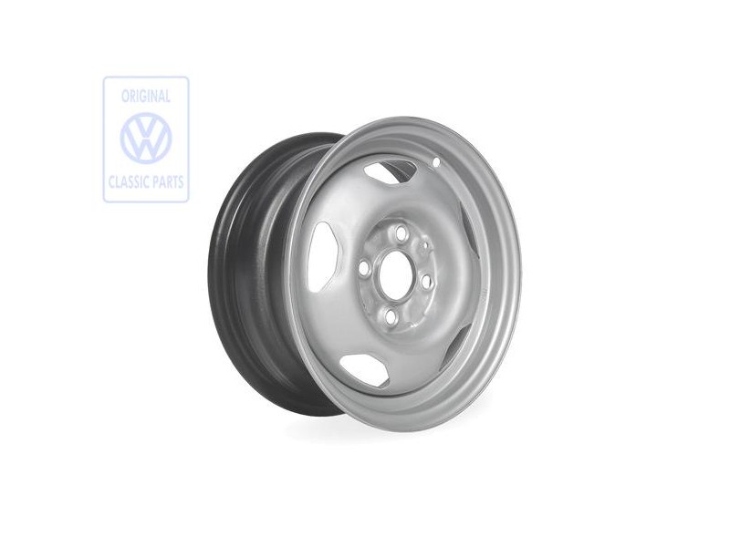 VW Original Stahlfelge Chromfarben-Metallic - 867601025H 091