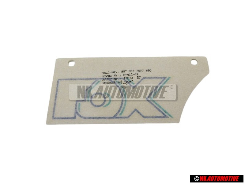 VW Original Folienschriftzug Stratossilber/Türkis/Marine - 867853750J BBQ