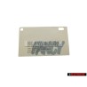 VW Original Folienschriftzug Hellgrau-Metallic/Türkis - 871853750D VD8