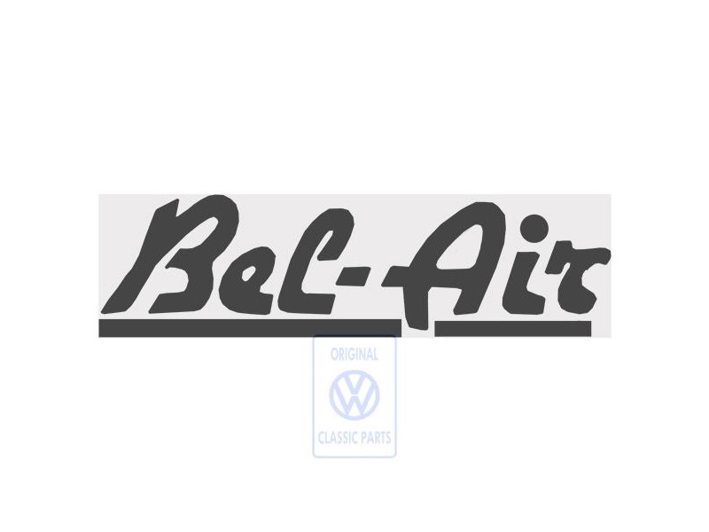 VW Original Folienschriftzug Dunkelblau-Met./Tornadorot - 873853750 XW8