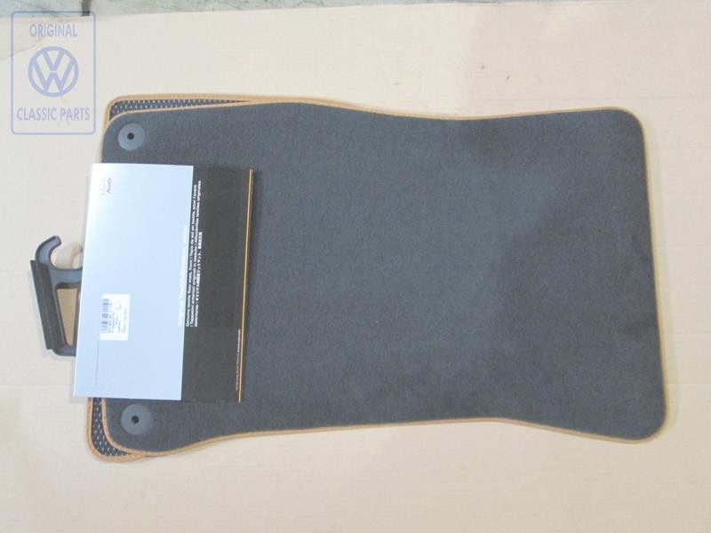 VW Original 1 Satz Fussmatten Soul (Schwarz)/Cognacbraun - 8K2863691A VMU
