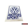 VW Classic Parts Aufkleber VW Motorsport Groß 50x63mm - ZCP902625