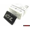 VW Original GL Seite Schriftzug Emblem Logo Gebürstetes Silber - 191853688Q GX2