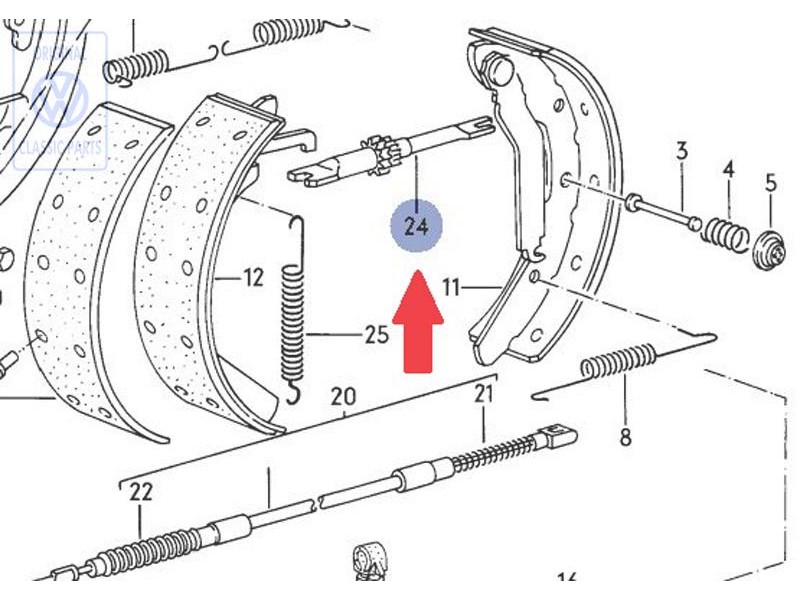 VW Original Druckstange - 281609802B
