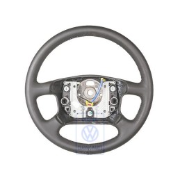 VW Original Lenkrad Leder Schwarz/Flanellgrau - 7D0419091AAKMY