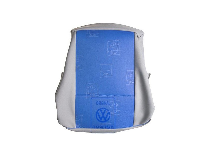 VW Original Sitzbezug Stoff Flanellgrau/Blau - 7D0883405AAPAH