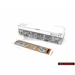 VW Original 2.0 TSI Hinten Schriftzug Emblem Logo Chrom Rot - 5N0853675C GQF