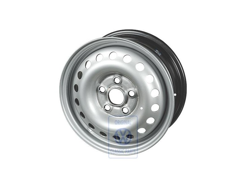 VW Original Stahlfelge Chromfarben - 7D0601027A 091