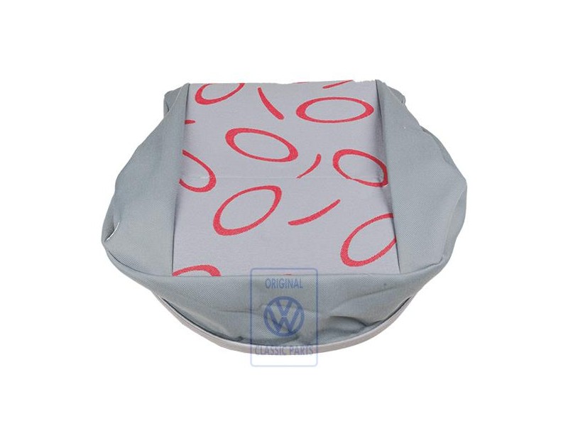 VW Original Sitzbezug Stoff Flanellgrau/Rot - 7D0883405N HUE