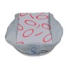 VW Original Sitzbezug Stoff Flanellgrau/Rot - 7D0883405N HUE