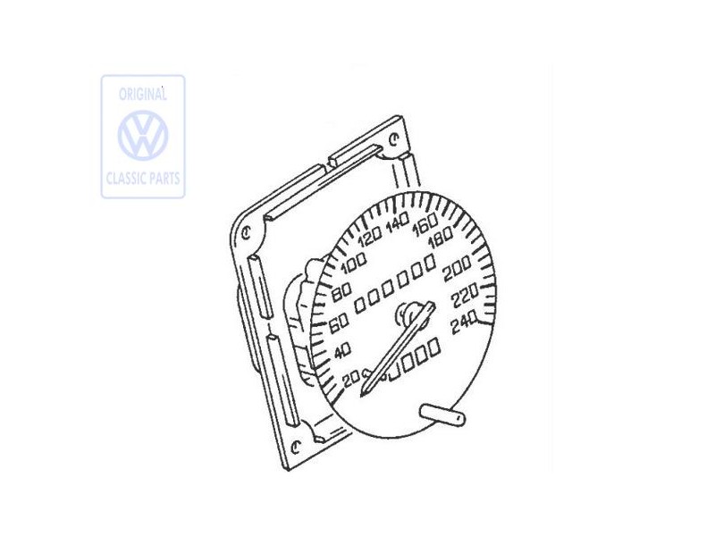 VW Original Geschwindigkeitsmesser Mit Tageskilometerzähler - 867957031B