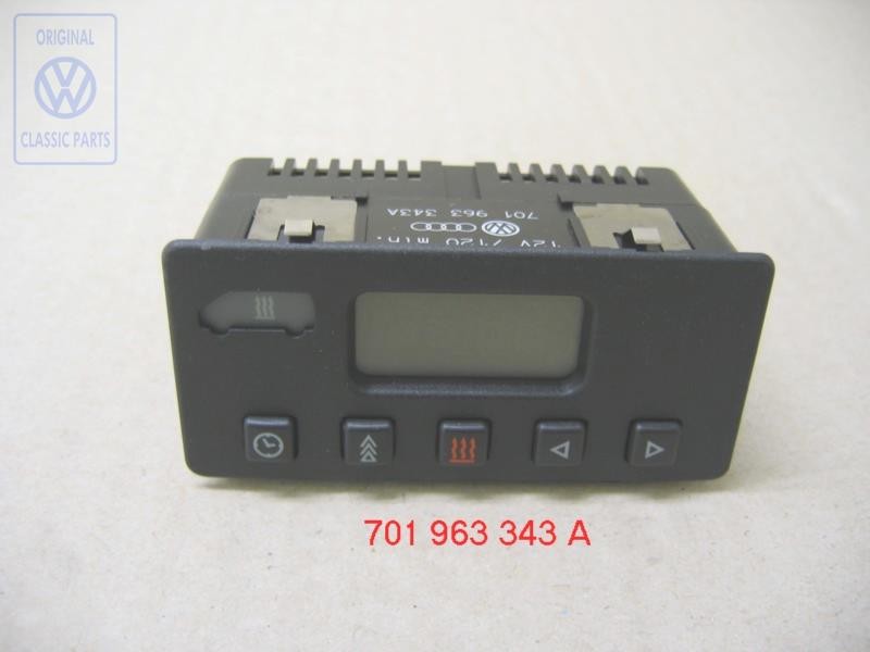 VW Original Digitaluhr Mit Heizzeit- Vorwahl - 701963343A