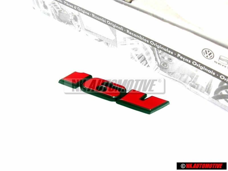 VW Original 16V Hinten Schriftzug Emblem Logo Rot - 357853675A QN5