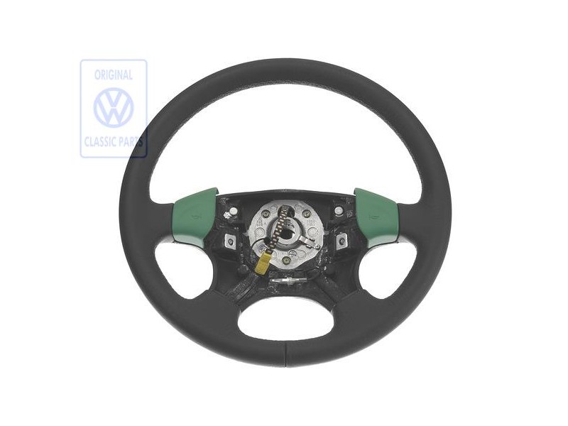 VW Original Lenkrad Leder Satinschwarz/Salsagreen - 1H0419091ADEBR