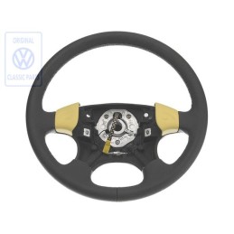 VW Original Lenkrad Leder Satinschwarz/Yellow - 1H0419091ADEBT