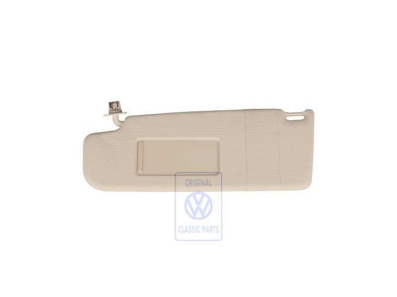 VW Original Sonnenblende Mit Spiegel Und Abdeckung Cream - 6N0857551F 2J6