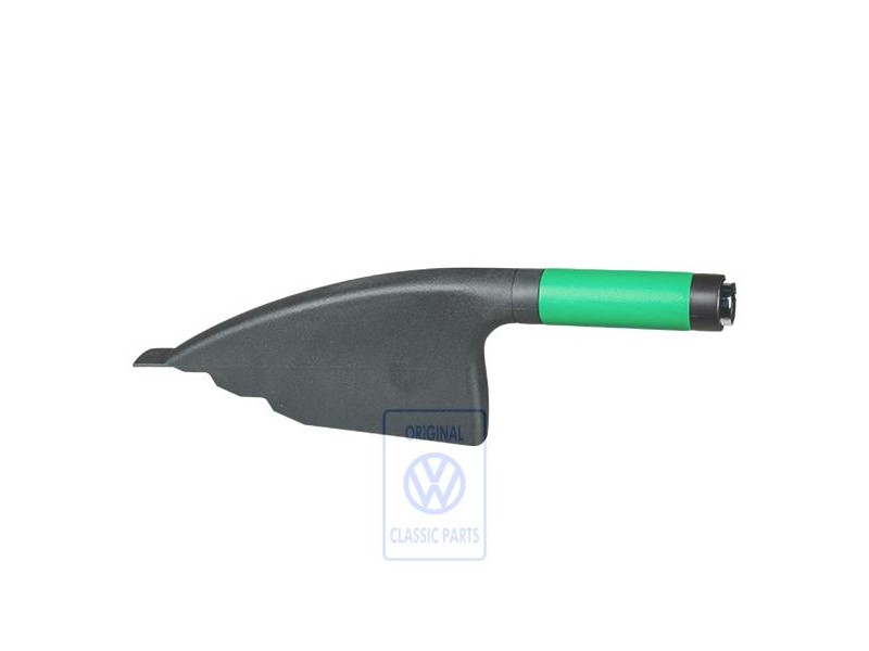 VW Original Handbremshebelverkleidung Leder Grün/Schwarz - 6X0711461A HRE