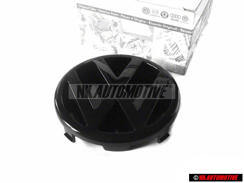 VW Original Vorne Kühlergrill Emblem Logo Zeichen Schwarz - 3B0853601A 01C