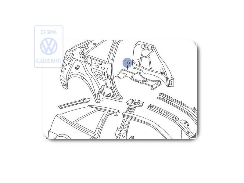 VW Original Verstärkung Für Radhaus - 535803427A