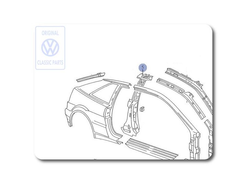 VW Original Verstärkung Für Säule B - 535809612A