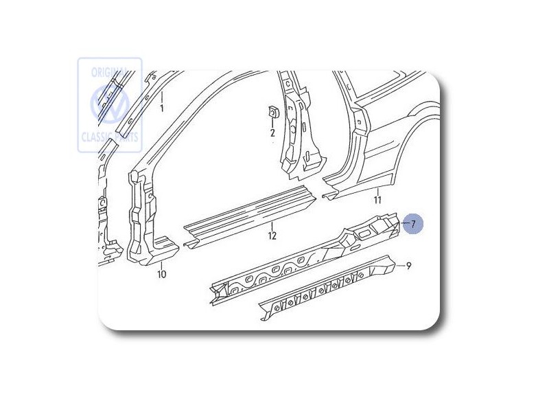 VW Original Verstärkung Für Unterholm - 535810621