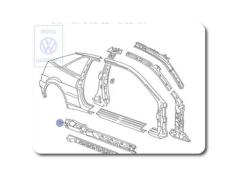 VW Original Verstärkung Für Unterholm - 535810622