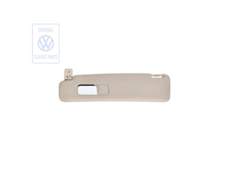 VW Original Sonnenblende Mit Spiegel Und Abdeckung Hellbeige - 535857551 8YJ