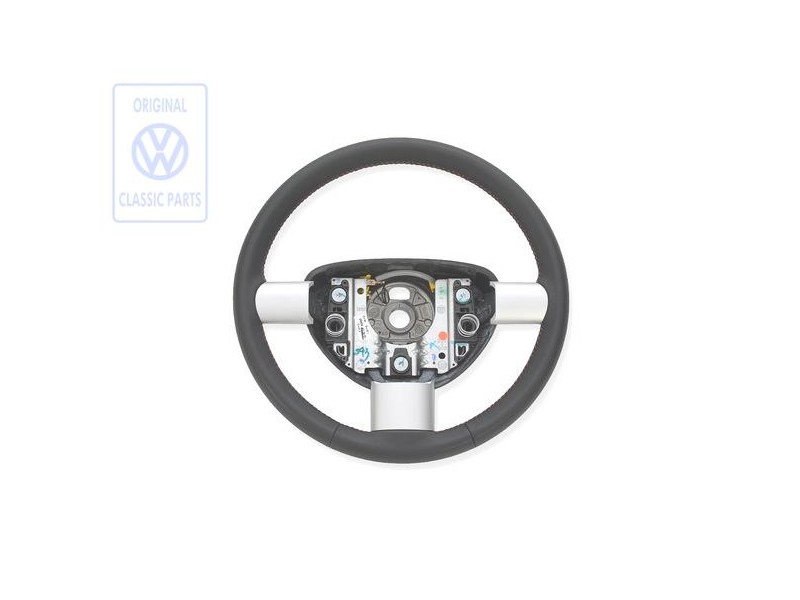 VW Original Lenkrad Leder Schwarz/Orange - 1C0419091BBNHL