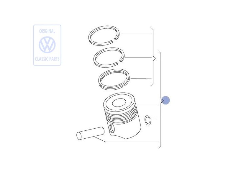 VW Original Kolben Vollständig - 027107065