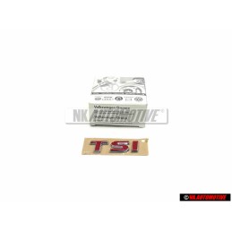 VW Original TSI Hinten Schriftzug Emblem Logo Rot - 3AA853675C GQF
