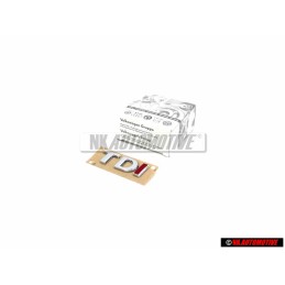 VW Original TDI Hinten Schriftzug Emblem Logo Chrom Rot - 3AA853675H GQF