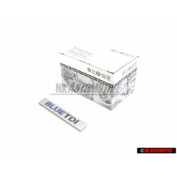 VW Original BLUE TDI Hinten Schriftzug Emblem Logo Chrom Blau - 3C0853675BQWWS