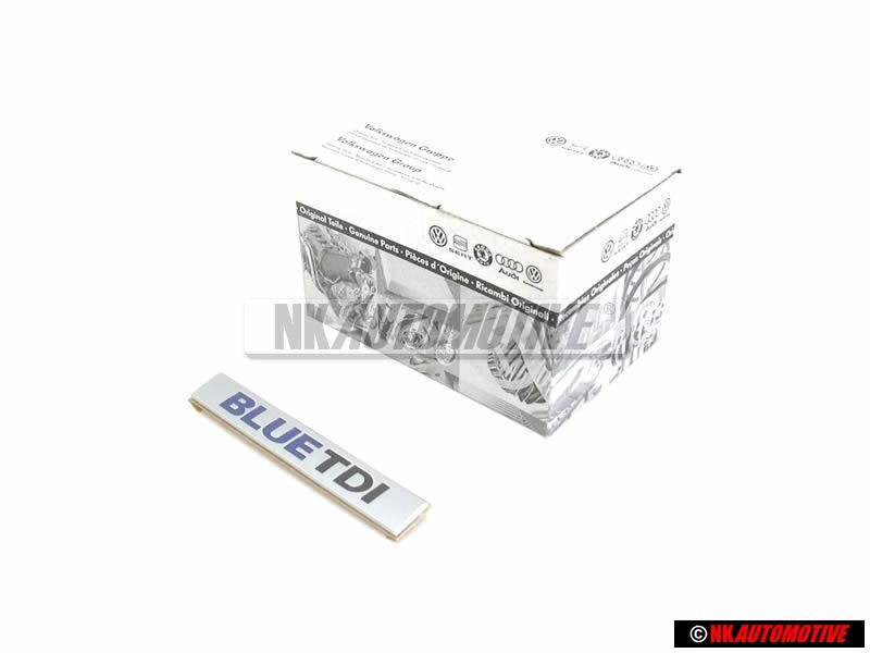 VW Original BLUE TDI Hinten Schriftzug Emblem Logo Chrom Blau - 3C0853675BQWWS