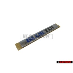 VW Original BLUE TDI Hinten Schriftzug Emblem Logo Chrom Blau - 3C0853675BQWWS