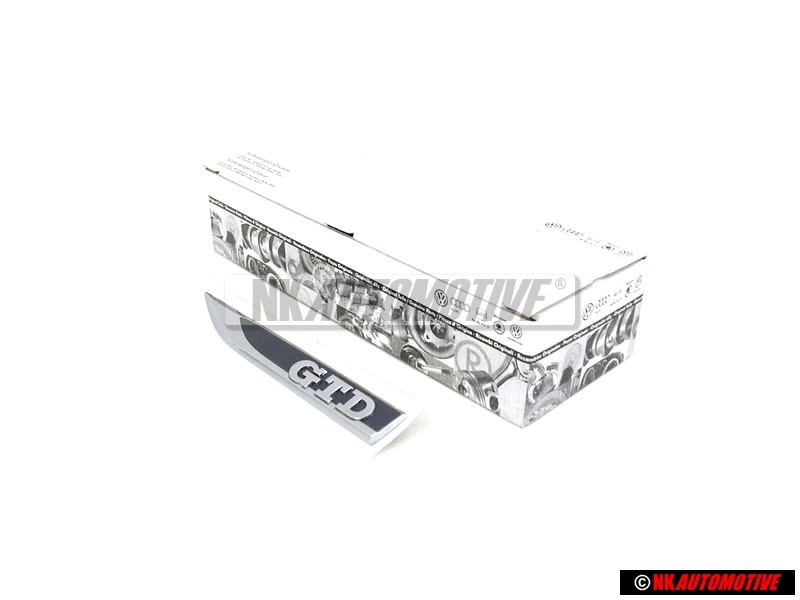 VW Original GTD Seite Schriftzug Emblem Logo Schwarz Chrom - 5G0853688N CMT
