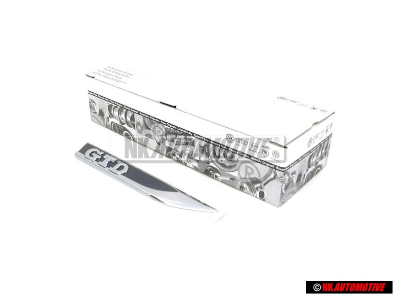 VW Original GTD Seite Schriftzug Emblem Logo Schwarz Chrom - 5G0853688P CMT