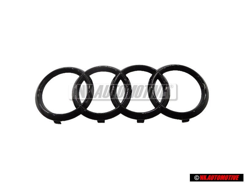 Audi Original Ringe Vorne Kühlergrill Emblem Logo Schwarz - 4K8853605 T94