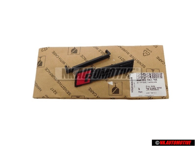 Audi Original RS5 Vorne Kühlergrill Emblem Schriftzug Schwarz - 8W6853736C T94