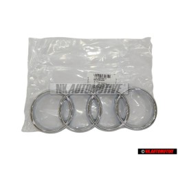 Audi Original Ringe Vorne Kühlergrill Emblem Logo Zeichen Chrom - 8J0853605A
