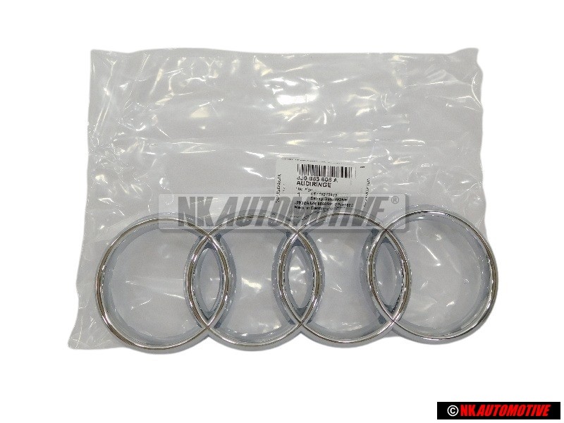 Audi Original Ringe Vorne Kühlergrill Emblem Logo Zeichen Chrom - 8J0853605A